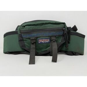 Vintage Jansport Oasis Fanny Pack Waste Pack‎ Dual Bottle Holder Camping Green